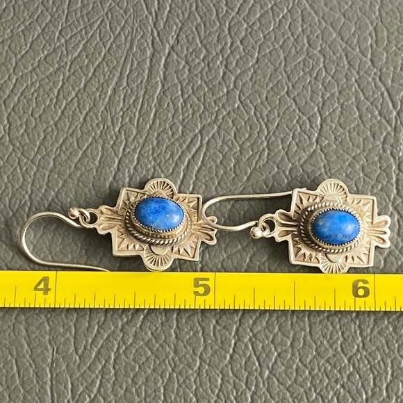 Leo Feeney Sterling Silver and Blue Lapis GemStone Earrings - Picture 5 of 5